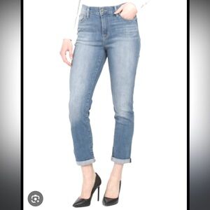 Hudson Jeans Natalie Midrise Slim Boyfriend Light Medium Blue Ankle
